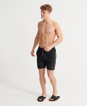 Superdry Swimsport Férfi Fürdőruha Fekete | JFHYW3459